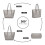 (Grey) Minimalist Tote Handbag Structured 7
