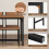 Costway 4-Piece Modern Dining Table Chair Set Industrial Gathering Table Set 8