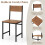 Costway 4-Piece Modern Dining Table Chair Set Industrial Gathering Table Set 5