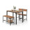 Costway 4-Piece Modern Dining Table Chair Set Industrial Gathering Table Set 1