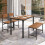 Costway 4-Piece Modern Dining Table Chair Set Industrial Gathering Table Set 2