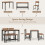 Costway 4-Piece Modern Dining Table Chair Set Industrial Gathering Table Set 7