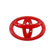 (Red, 16cm*11cm) 1pcs Toyota Logo Front Grill Rear Tailgate Emblem