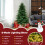 Casart 6 FT Pre-Lit Christmas Tree Hinged Xmas Tree With 8 LED Lighting Modes 6