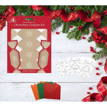 6 Mini Christmas Crackers Kit Make and Fill Your Own Kraft Snowflake
