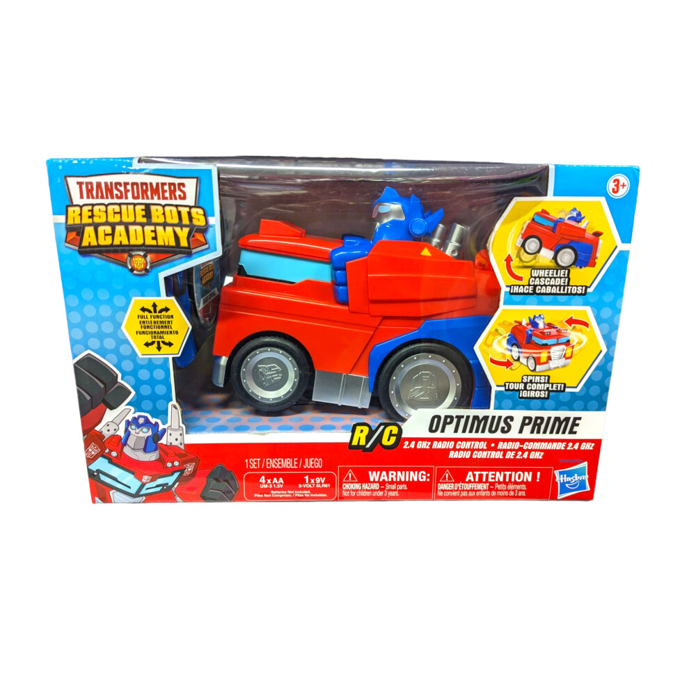 (Optimus Prime) Transformers 9' R/C Car Rescue Bots Academy Remote