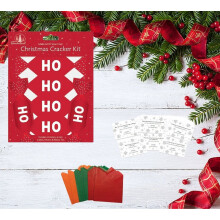 6 Make and Fill Your Own Mini Christmas Crackers Trad Red HoHoHo