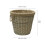 Antique Wash Round Lined Chnkylog Basket 7