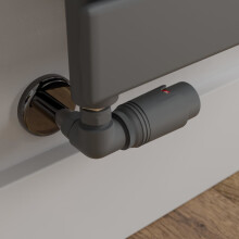 DuraTherm Corner Anthracite Thermostatic Radiator Valve Pack - 15mm