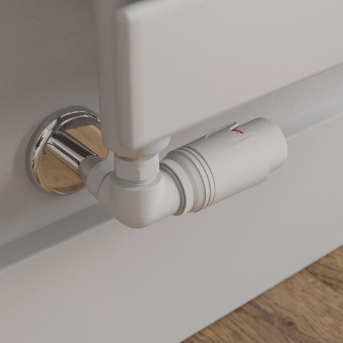 DuraTherm Corner White Thermostatic Radiator Valve Pack - 15mm 1