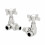 DuraTherm Corner Cross Head Chrome Radiator Valves - 15mm 1