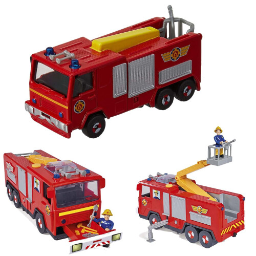 AAMEN Multicolor Fireman Sam Jupiter Vehicle & Figure Set For Kids, 2