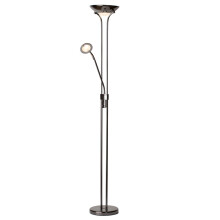 Litecraft Mother & Child Floor Lamp 2 Arm With Bulbs - Black Chrome