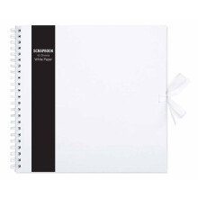 (White, Large (40 Paper Sheet)) MantraRaj Scrapbook 50/40 Kraft Paper Sheet DIY Scrapbooking Instax Mini Photo Journal Album for Wedding, Birthday, Gift Available in 3 Colors & Sizes