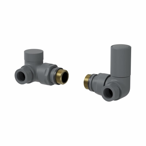 DuraTherm Corner Anthracite Radiator Valve Pack - 15mm