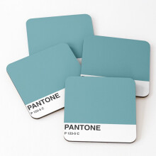 Leather Coasters Pantone - Blue Set of 4 / 4 x 4 inch