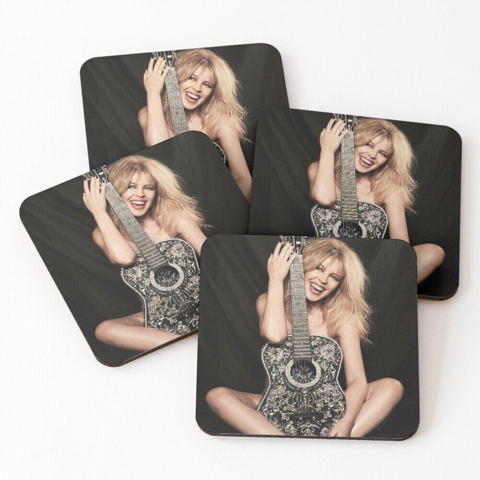 Leather Coasters Kylie - #Golden Set of 4 / 4 x 4 inch-image-OPC-PCGVNMR-NEW