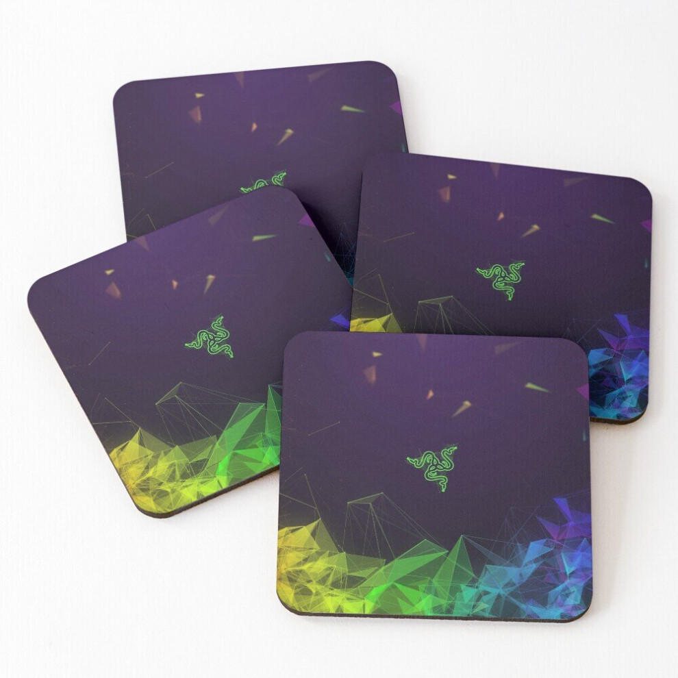 Leather Coasters Razer (Multi colour) Set of 4 / 4 x 4 inch