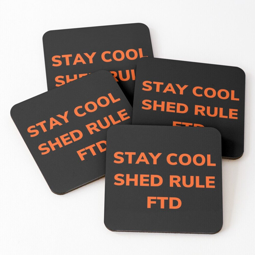 Leather Coasters Dundee United stay cool shed rule FTD Set of 4 / 4 x 4 inch
