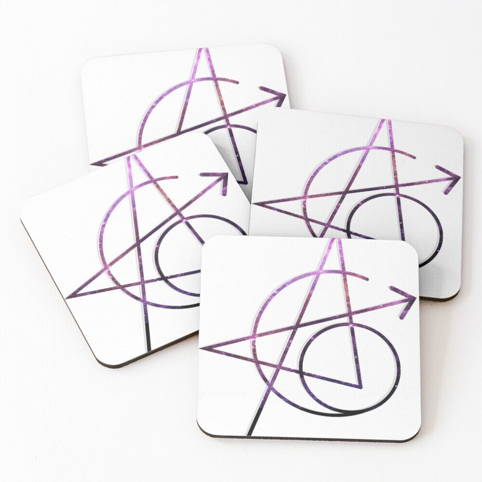 Leather Coasters The Six Set of 4 / 4 x 4 inch-image-OPC-PCGVPMV-NEW