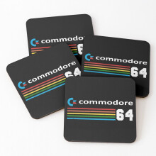 Leather Coasters COMMODORE 64 COMPUTER Set of 4 / 4 x 4 inch