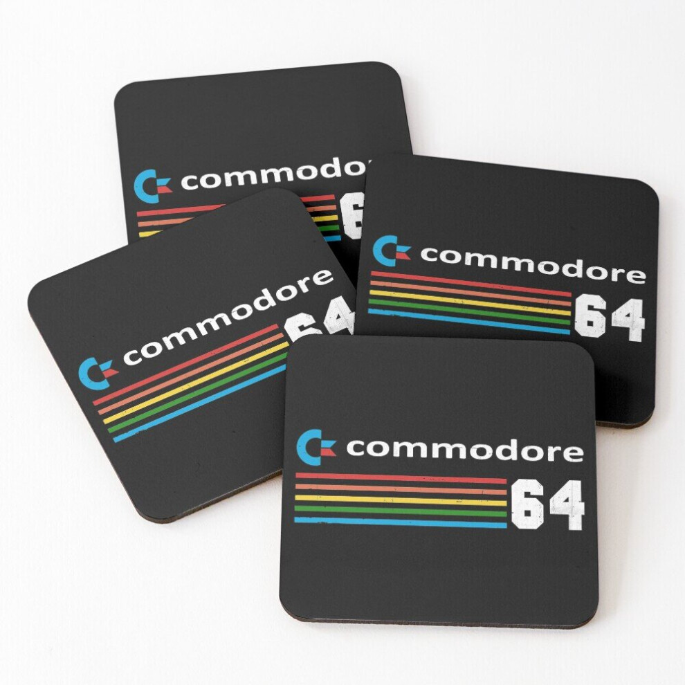 Leather Coasters COMMODORE 64 COMPUTER Set of 4 / 4 x 4 inch