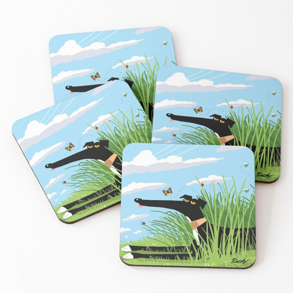 Leather Coasters Summer Derp Set of 4 / 4 x 4 inch-image-OPC-PCGVQ2G-NEW