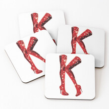 Leather Coasters KINKY BOOTS Set of 4 / 4 x 4 inch