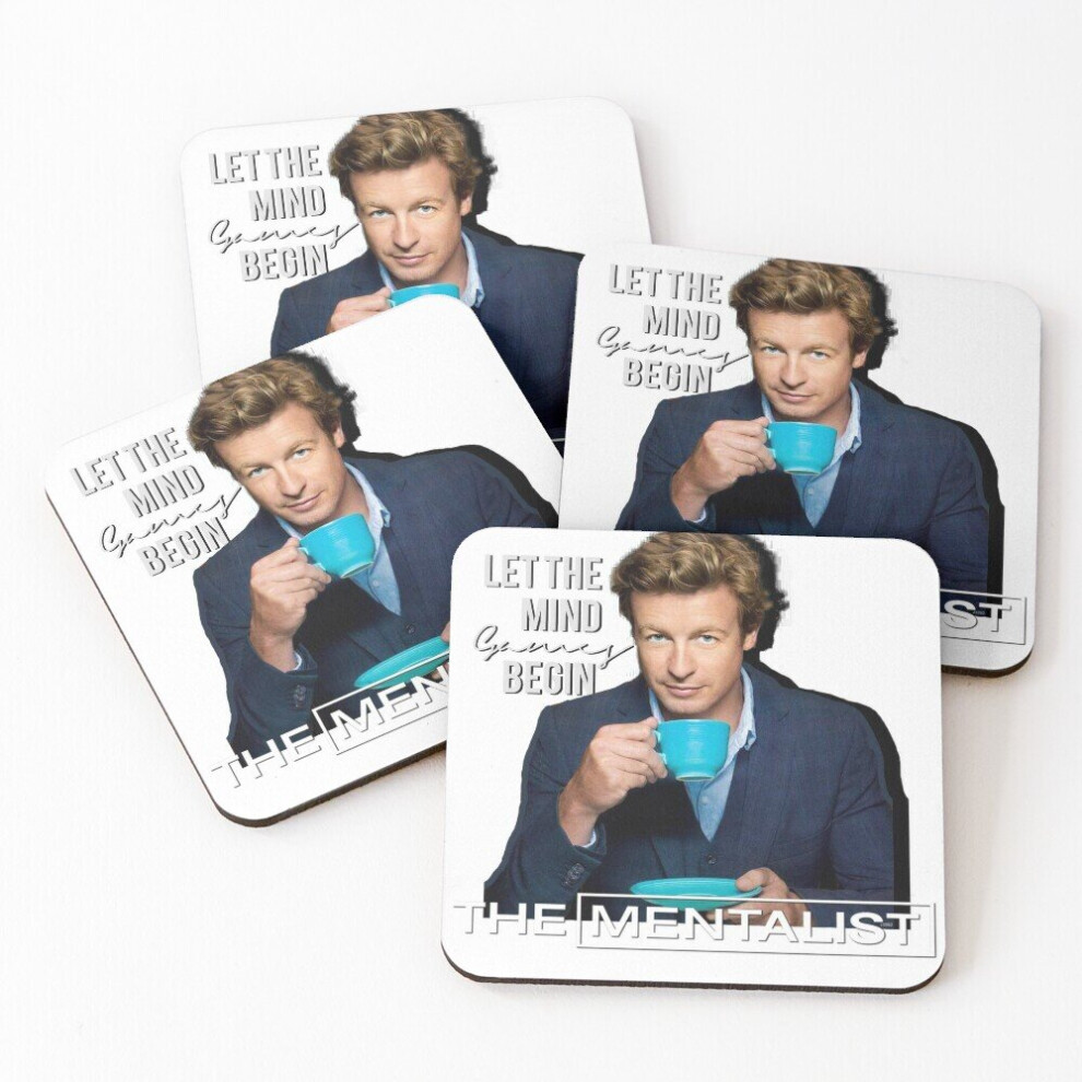 Leather Coasters The Mentalist Set of 4 / 4 x 4 inch