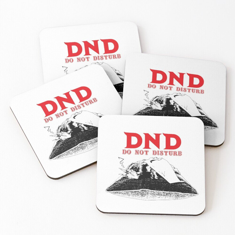 Leather Coasters DND Do Not Disturb!  Set of 4 / 4 x 4 inch-image-OPC-PCGVRDZ-NEW