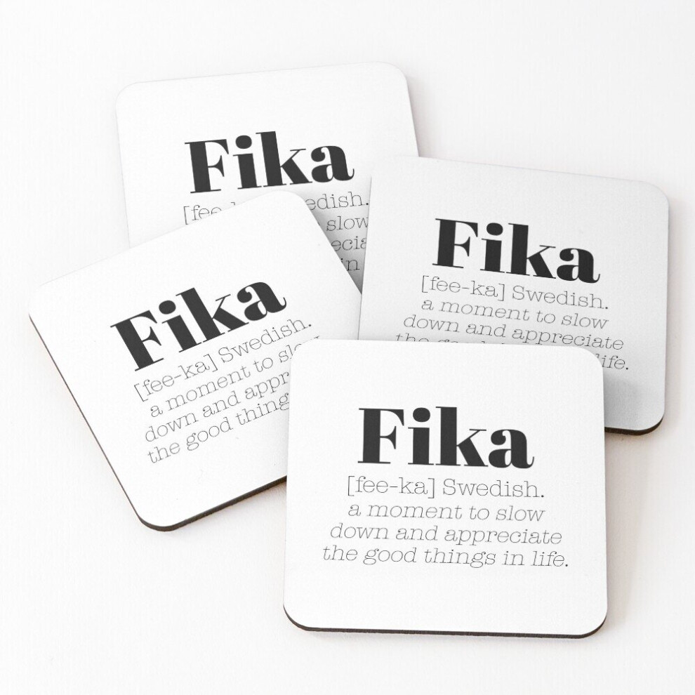 Leather Coasters Fika Set of 4 / 4 x 4 inch