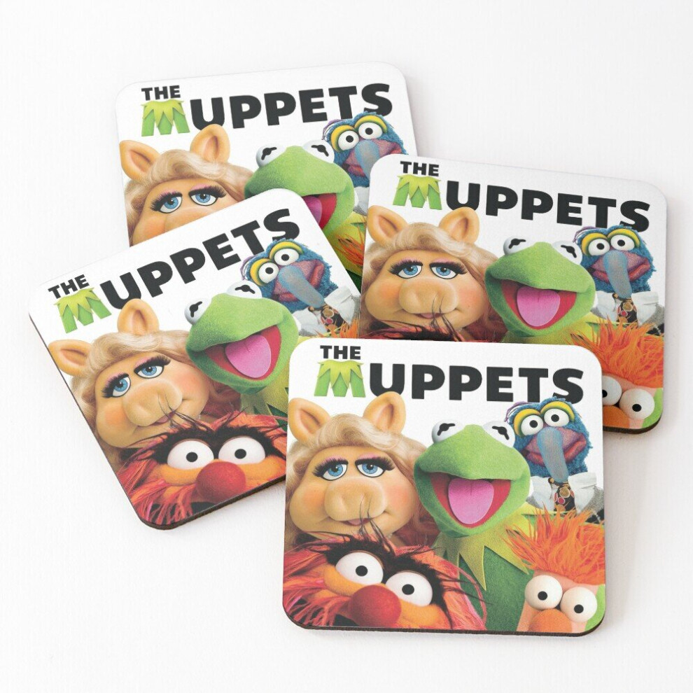 Leather Coasters Muppets Set of 4 / 4 x 4 inch