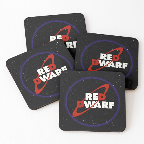 Leather Coasters Red Dwarf Set of 4 / 4 x 4 inch
