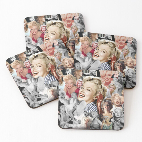 Leather Coasters Marilyn Monroe Set of 4 / 4 x 4 inch on OnBuy