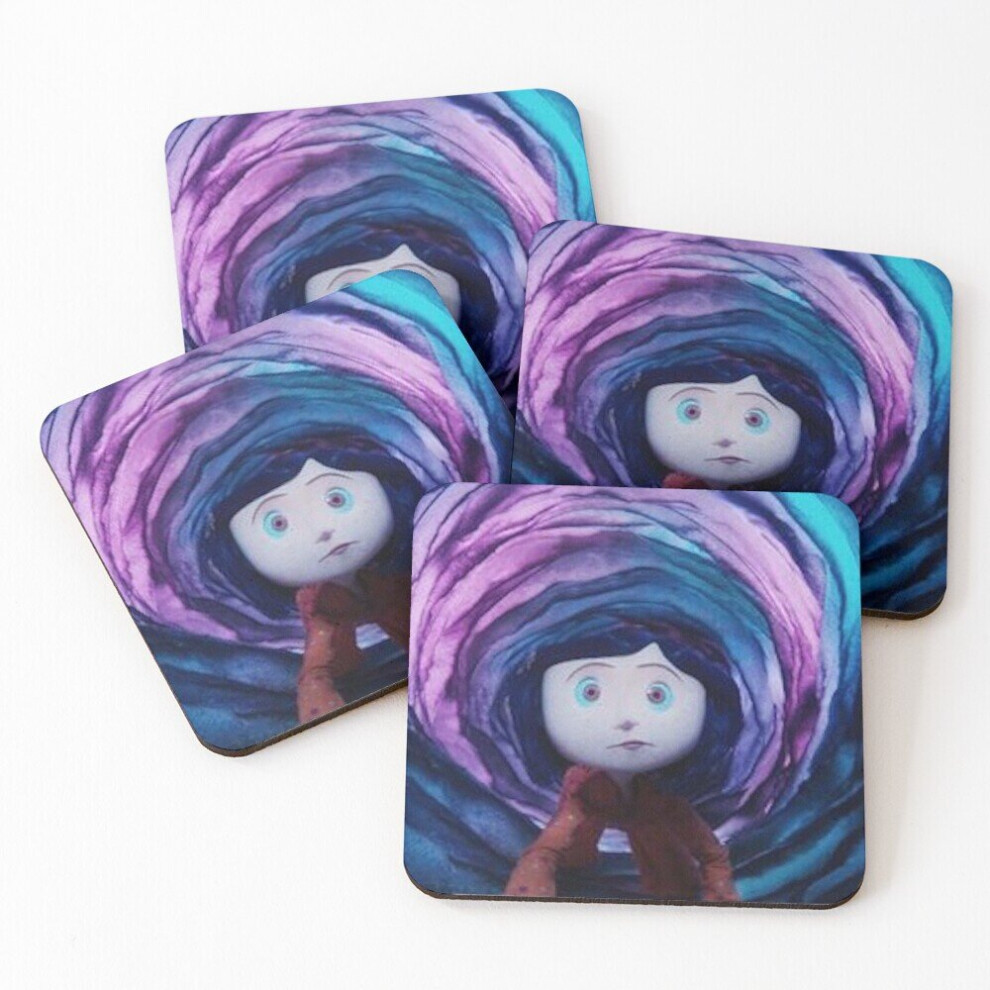 Leather Coasters Coraline Set of 4 / 4 x 4 inch