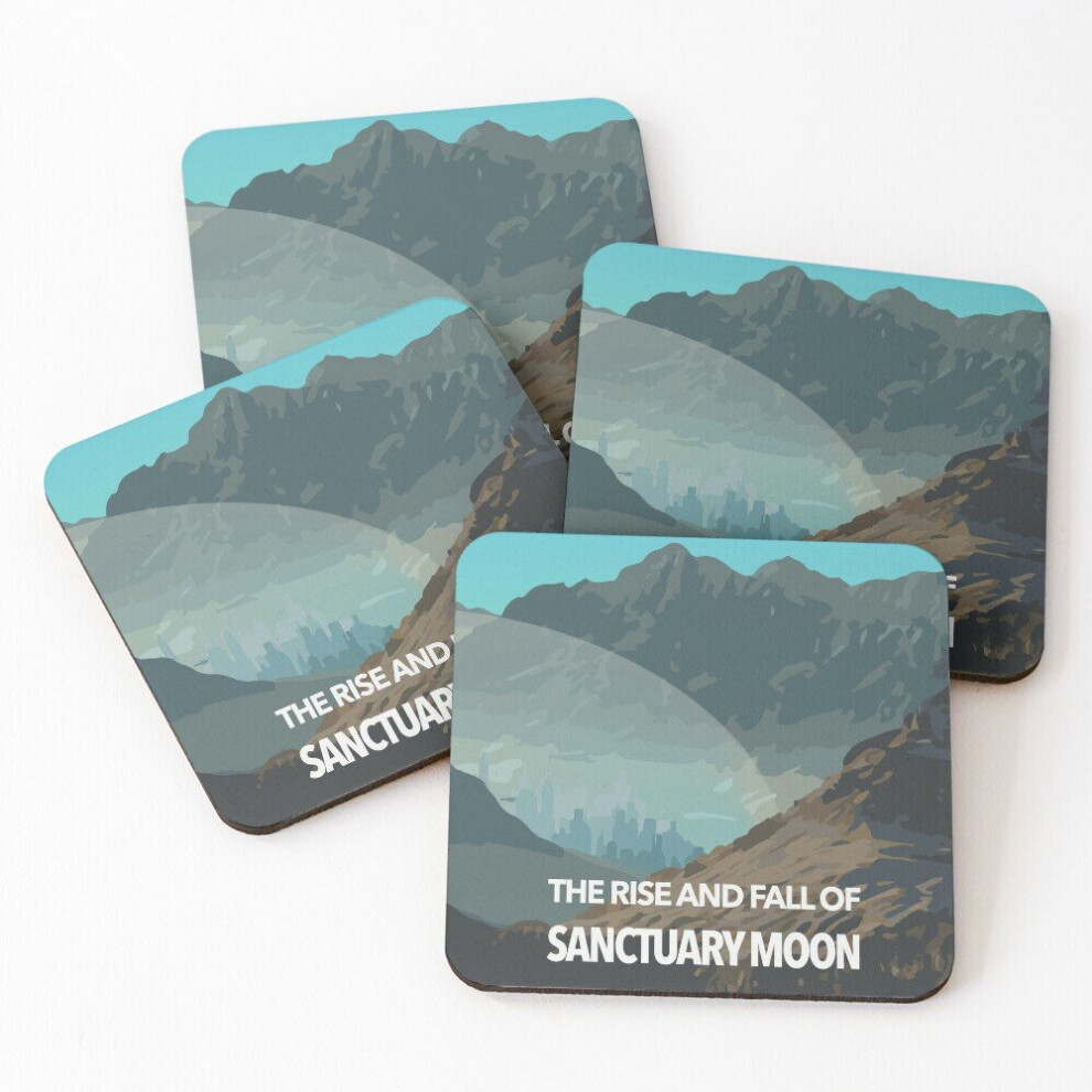 Leather Coasters The Rise and Fall of Sanctuary Moon Set of 4 / 4 x 4 inch-image-OPC-PCGVTD2-NEW