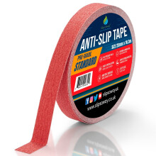 (RED, 25mm x 18.3m) Non/Anti Slip Tape Roll Pro Standard Grade -Indoor/Outdoor Use