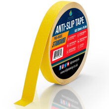 (YELLOW, 25mm x 18.3m) Non/Anti Slip Tape Roll Pro Standard Grade -Indoor/Outdoor Use