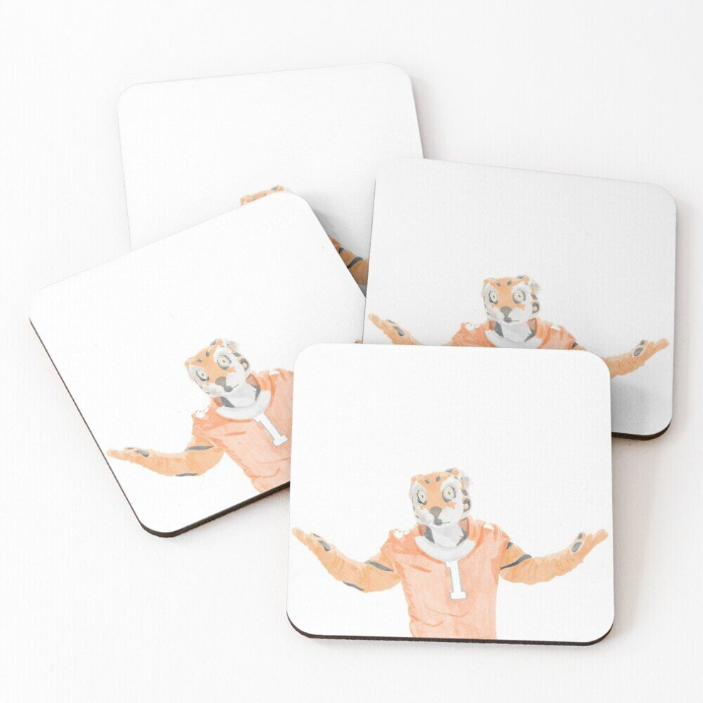 Leather Coasters the tiger Set of 4 / 4 x 4 inch-image-OPC-PCGVVKB-NEW