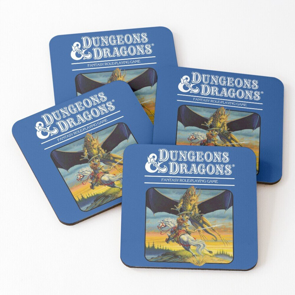 Leather Coasters Dungeons Dragons Expert Set artwork Set of 4 / 4 x 4 inch