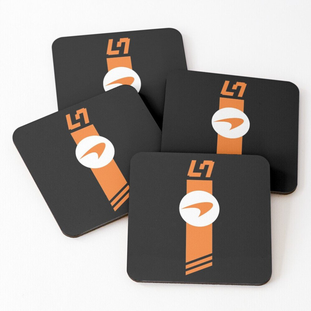 Leather Coasters Lando Norris 4 Set of 4 / 4 x 4 inch