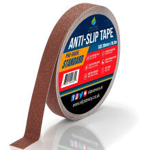 (BROWN, 25mm x 18.3m) Non/Anti Slip Tape Roll Pro Standard Grade -Indoor/Outdoor Use