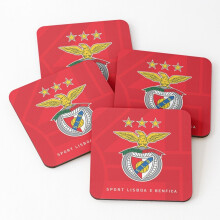 Leather Coasters SL Benfica Set of 4 / 4 x 4 inch