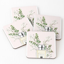 Leather Coasters Jo Malone Set of 4 / 4 x 4 inch
