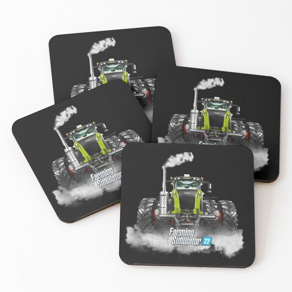 Leather Coasters Farming Simulator Coaster 22 Class Xerion Set of 4 / 4 x 4 inch-image-OPC-PCGW2SN-NEW