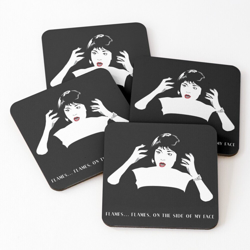 Leather Coasters Flames Set of 4 / 4 x 4 inch-image-OPC-PCGW2NG-NEW