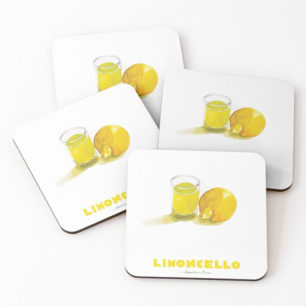 Leather Coasters Limoncello Cocktail Set of 4 / 4 x 4 inch-image-OPC-PCGW5MC-NEW