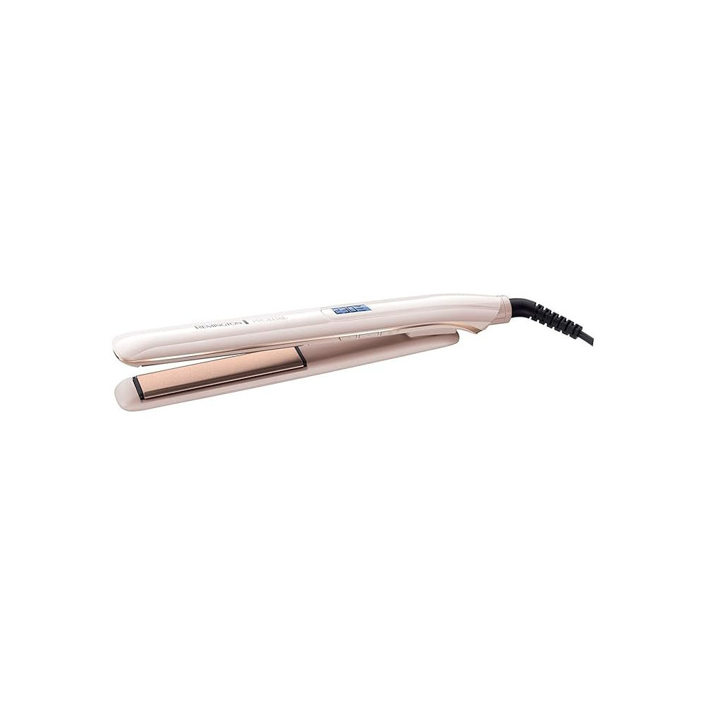 Justidea Gold Proluxe Ceramic Hair Straighteners With Pro+ Low Temperature Protective Setting, Rose - S9100