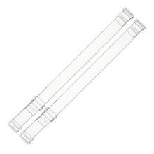 HAND 12mm Soft Clear Transparent Invisible Bra Shoulder Straps, Adjustable and Non-Slip for Strapless Bras - Set or 2 Pairs