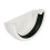 FloPlast Half Round External Stop End, 112mm - White 1